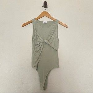 Song Of Style Luna Bodysuit in Sage Green